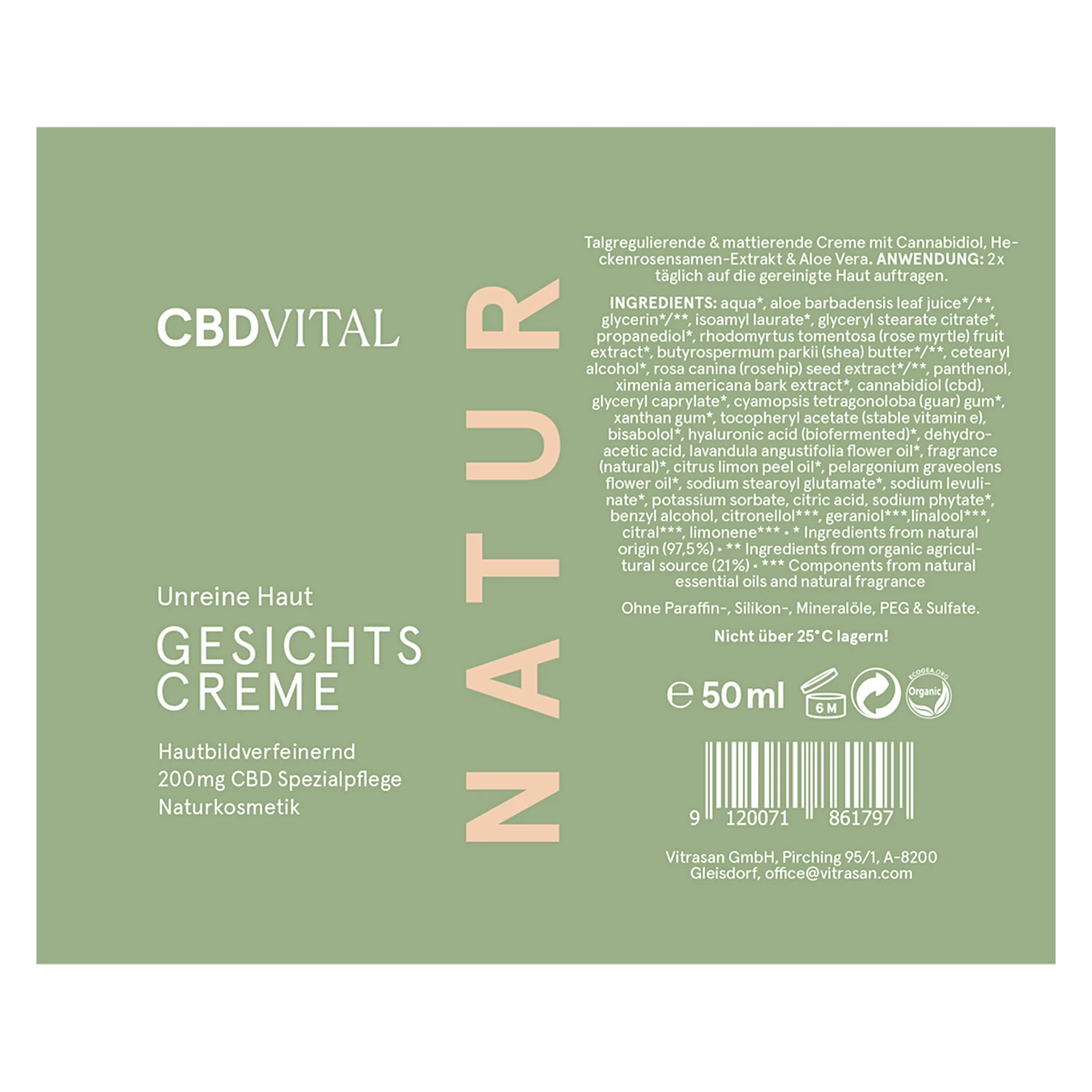 CBD Gesichtscreme für unreine Haut