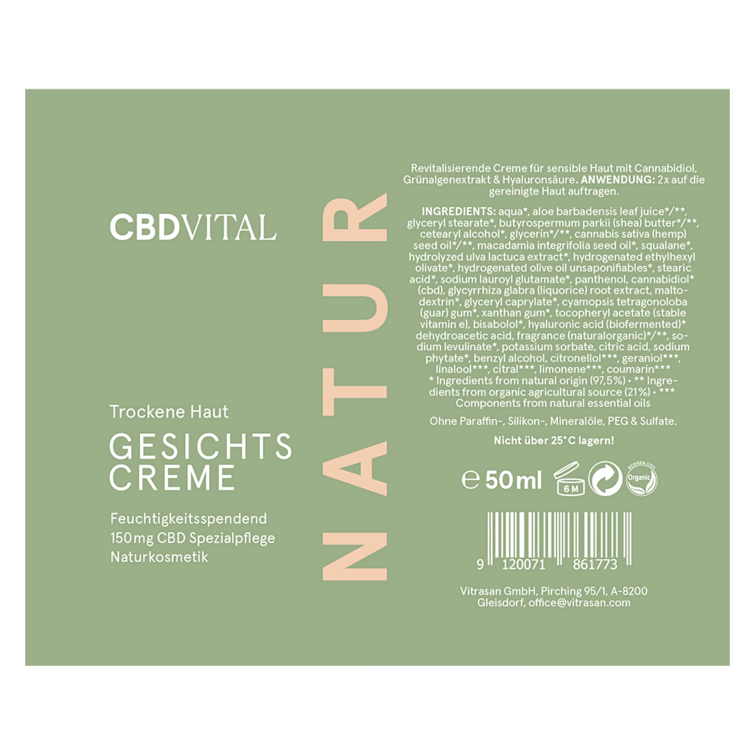 CBD Gesichtscreme für trockene Haut