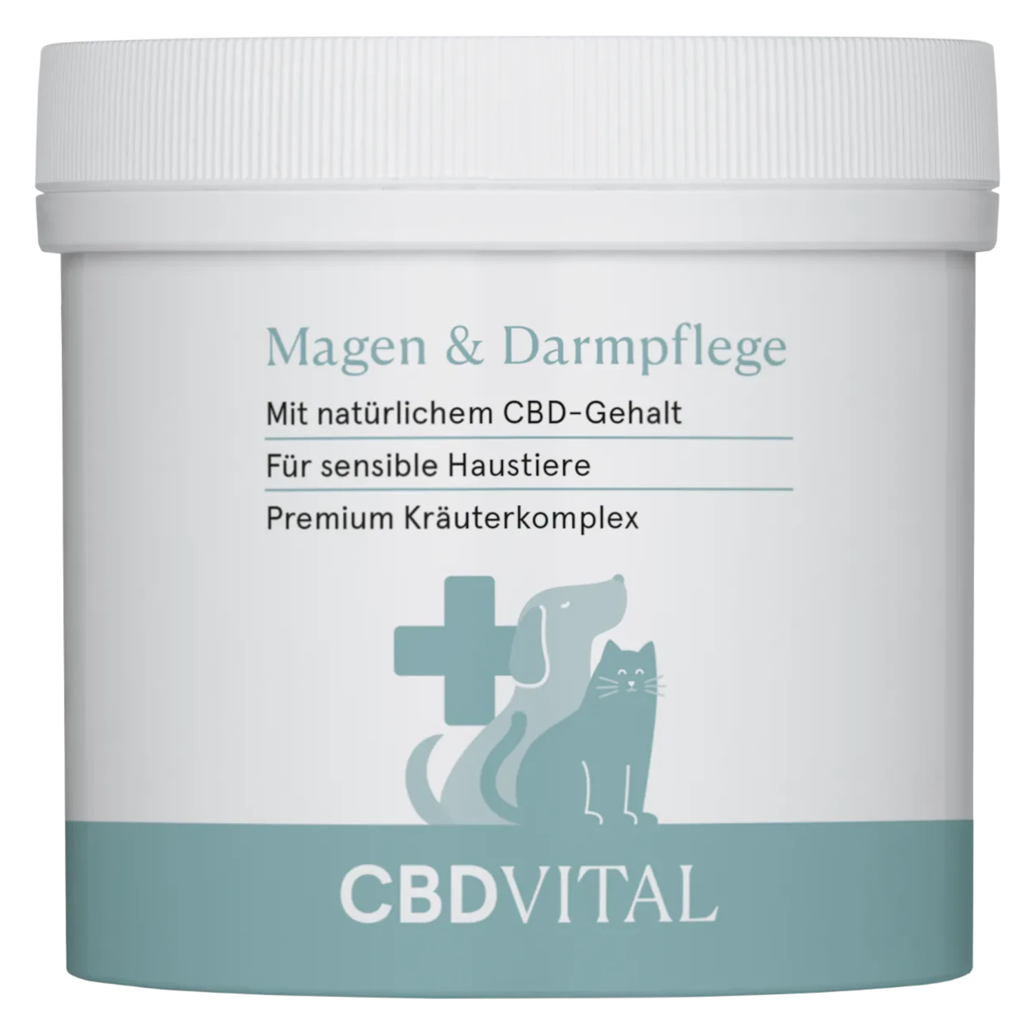 CBD VITAL Magen- und Darmpflege für Hunde & Katzen – Ergänzungsfuttermittel in praktischer Dose für die tägliche Anwendung. Jetzt auf cbd-cannabidiol.de kaufen.