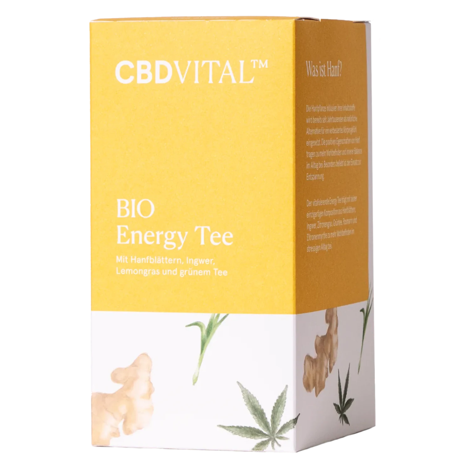Packung CBD VITAL Bio Energy Tee – mit pflanzlichem Wachmacher! Für mehr Energie hier auf cbd-cannabidiol.de!