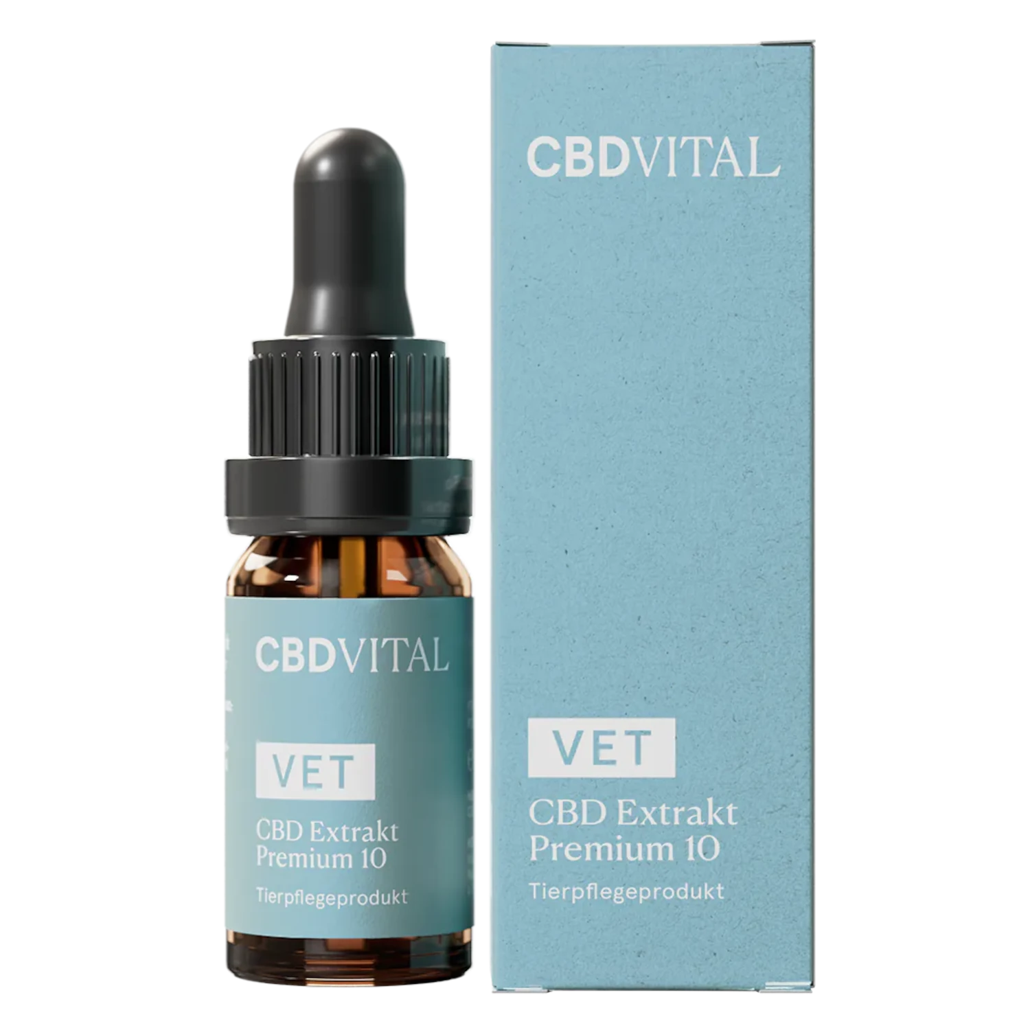 VET CBD Extrakt Premium 10. Frontalansicht. Premium CBD Öl 10% speziell für Hunde von CBD VITAL. Jetzt entdecken bei bei cbd-cannabidiol.de.